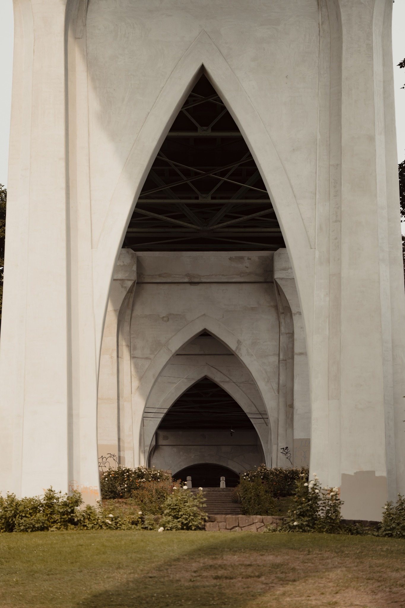 Cathedral Park staircase and deck under the St. Johns Bridge, Portland Oregon wedding ceremony location