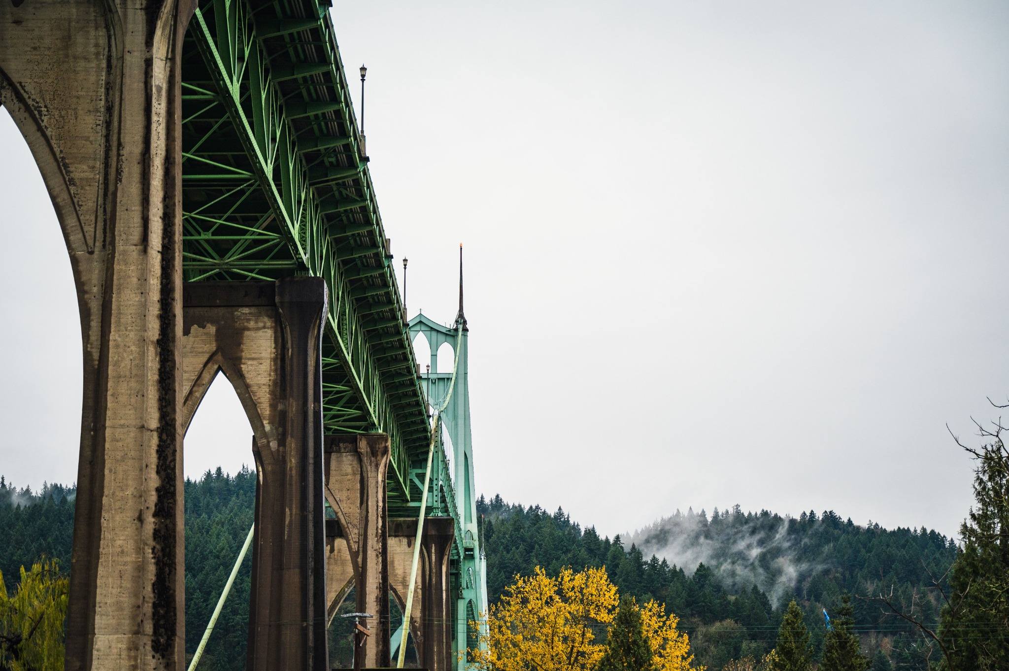 St. Johns Bridge and Cathedral Park, Portland Oregon