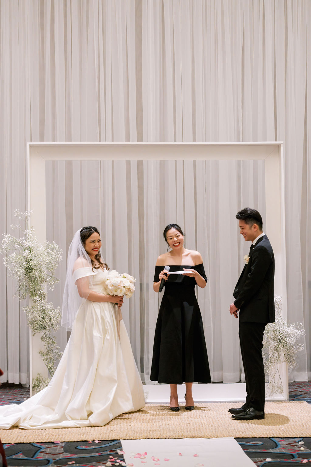 Wedding ceremony at The Nines Hotel, Portland, Oregon